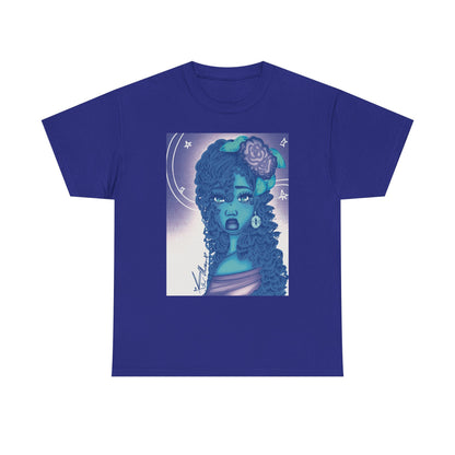 Unisex Heavy Cotton Tee (Blue Rose)