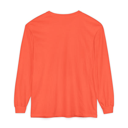 Unisex Garment-dyed Long Sleeve T-Shirt (Rose)