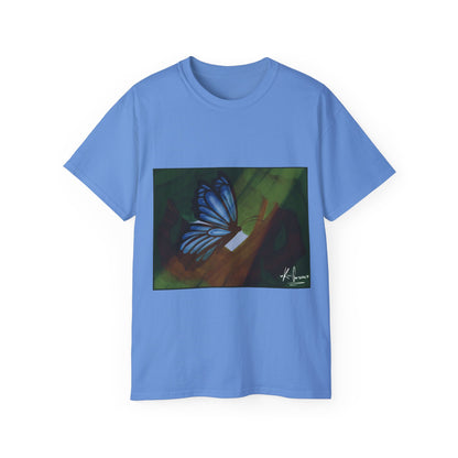 Unisex Ultra Cotton Tee (Blue Butterfly)