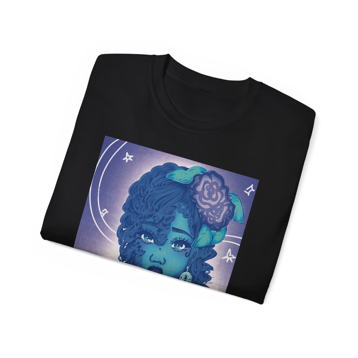 Unisex Ultra Cotton Tee (Blue Rose)