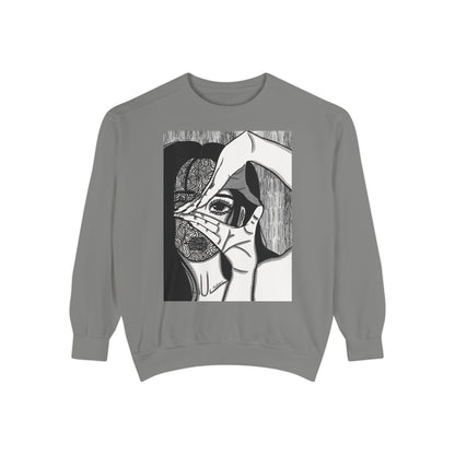 Unisex Garment-Dyed Sweatshirt (Illusions)