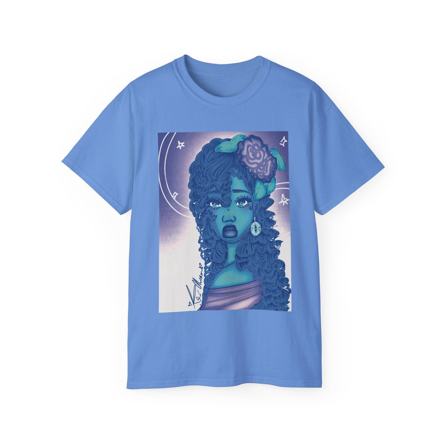 Unisex Ultra Cotton Tee (Blue Rose)