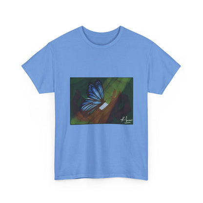Unisex Heavy Cotton Tee (Blue Butterfly)