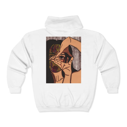 Unisex Zip Up Sweatshirt - Illusions [color]