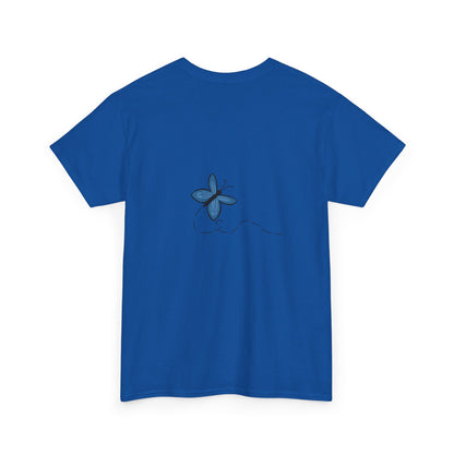Unisex Heavy Cotton Tee (Blue Butterfly)