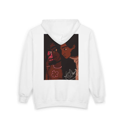 Unisex Zip Up Sweatshirt - Black Love