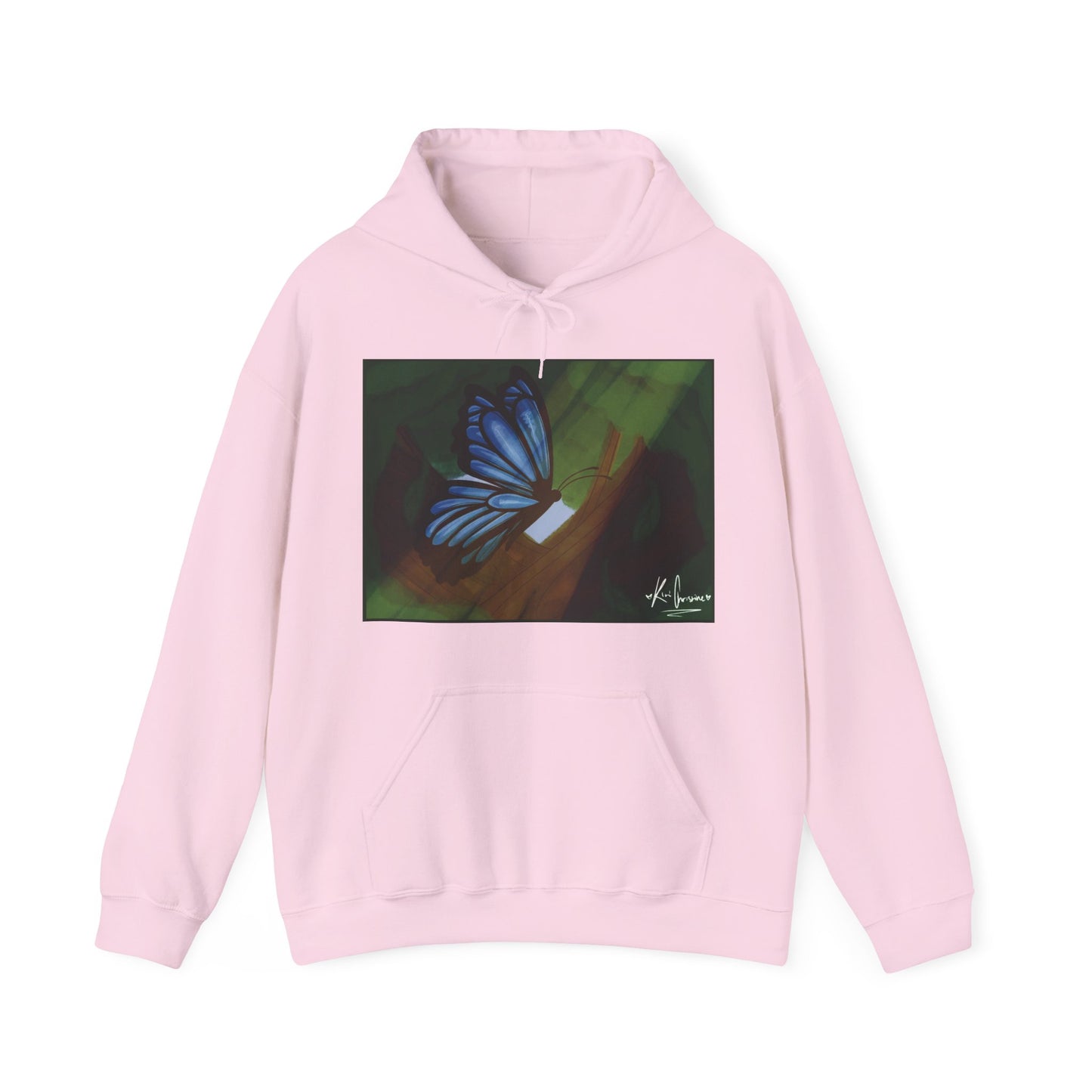 Unisex Heavy Blend™ Hooded Sweatshirt (Blue Butterfly V2)