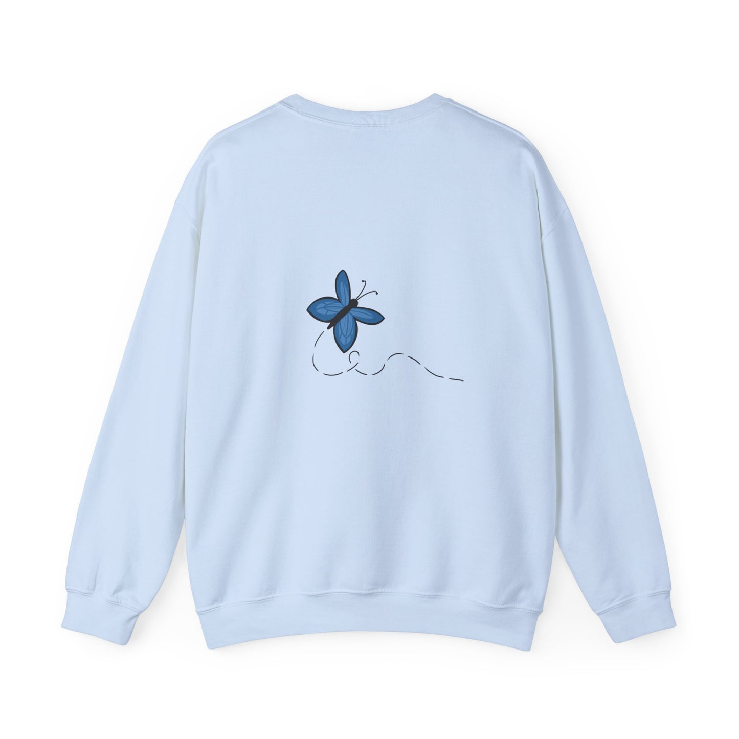 Unisex Heavy Blend™ Crewneck Sweatshirt (Blue Butterfly)