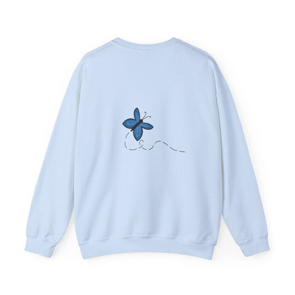 Unisex Heavy Blend™ Crewneck Sweatshirt (Blue Butterfly)