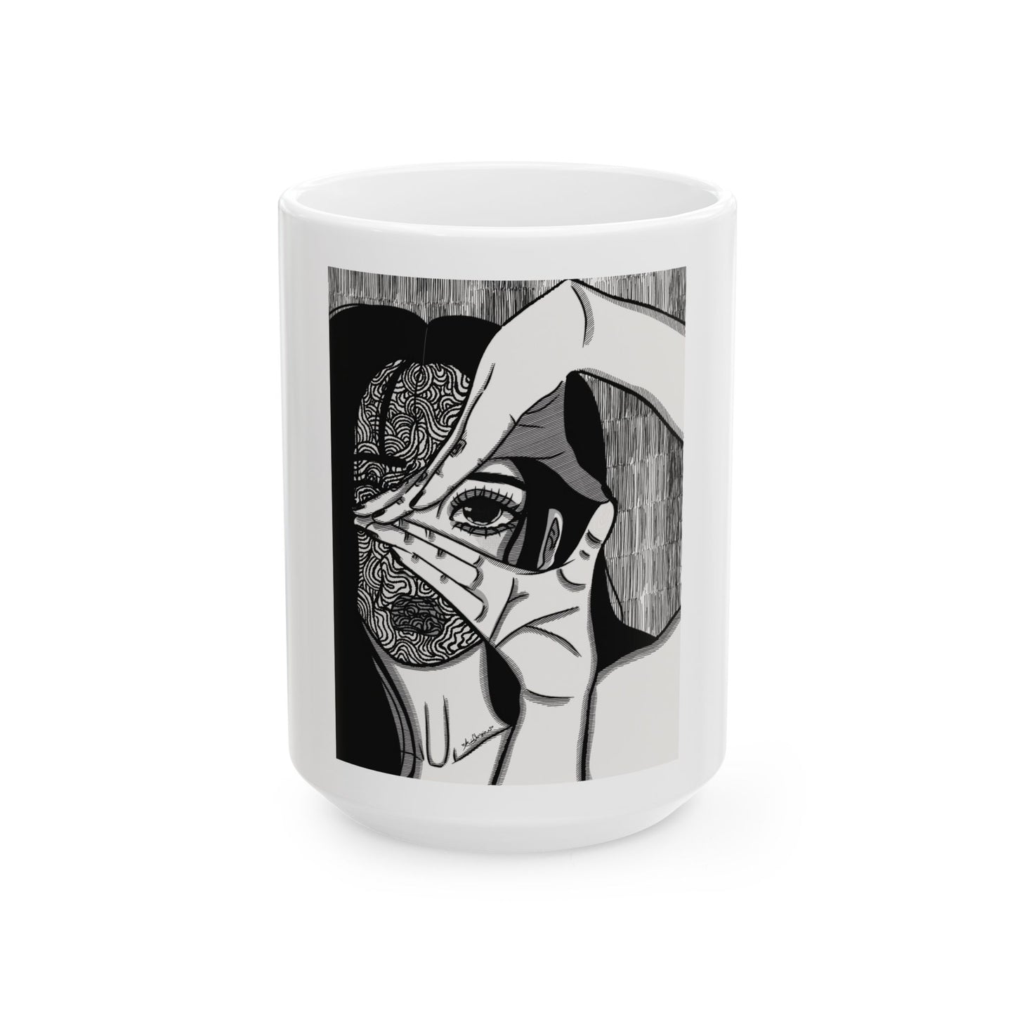Ceramic Mug, (11oz, 15oz) - Illusions