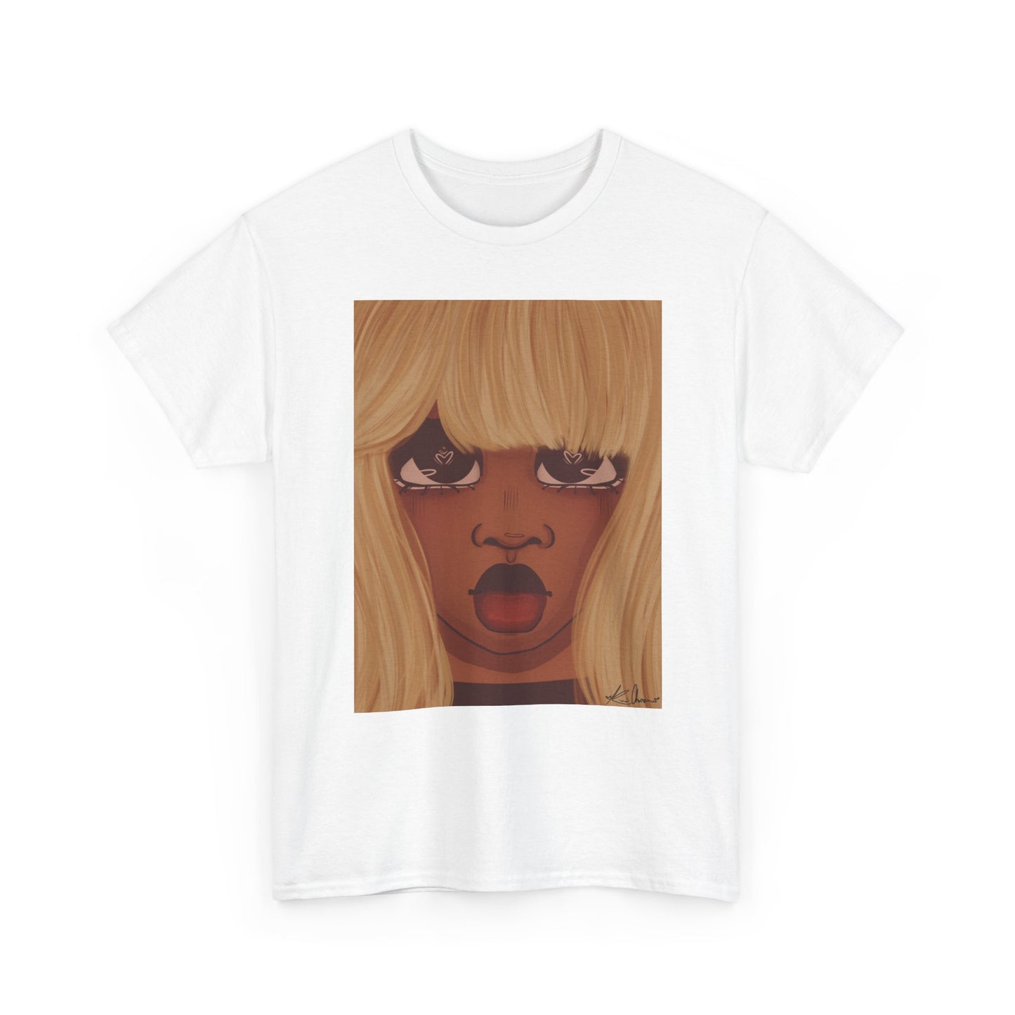 Unisex Heavy Cotton Tee (Heart Eyes)