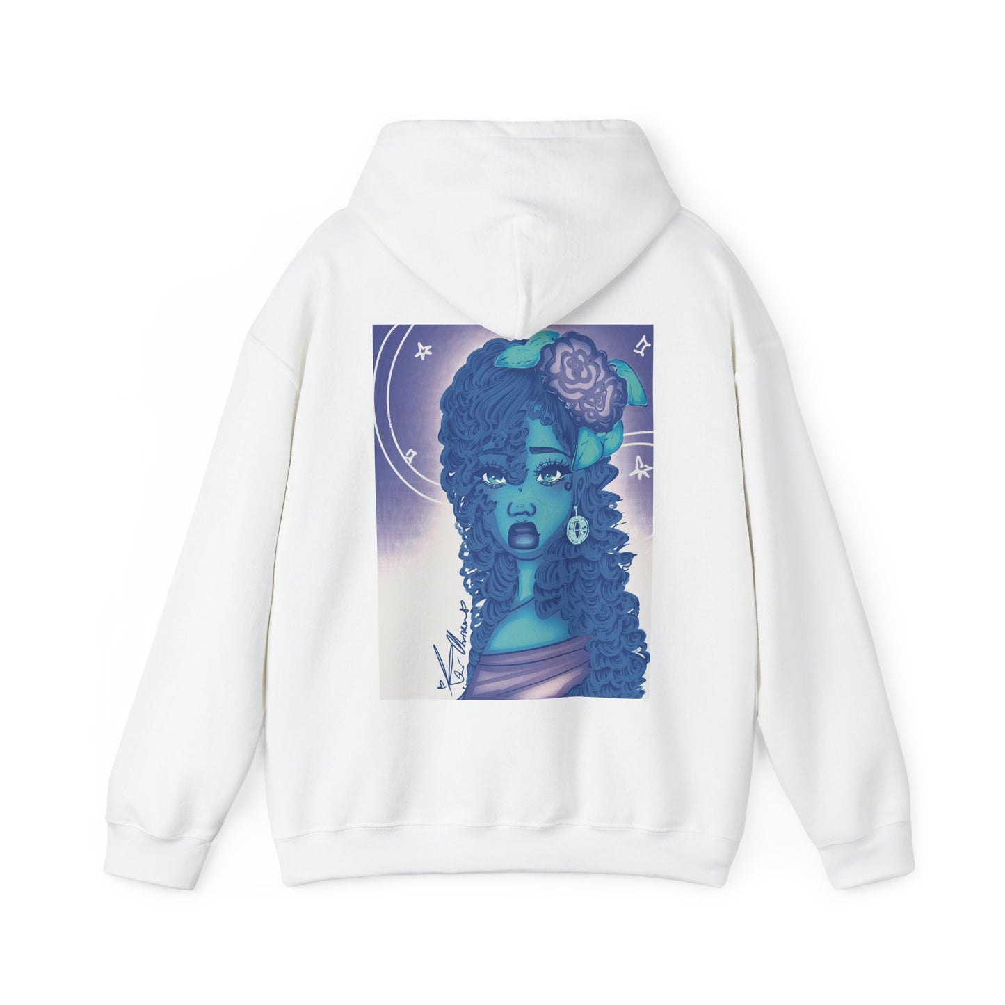 Unisex Heavy Blend™ Hooded Sweatshirt (Blue Rose)