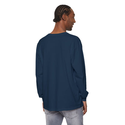 Unisex Garment-dyed Long Sleeve T-Shirt (Space)