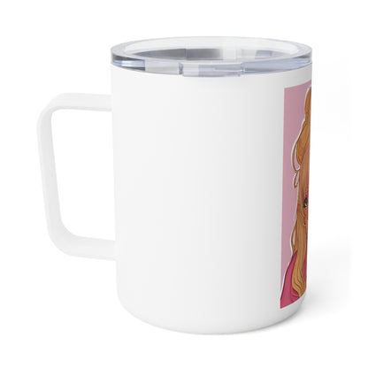 Insulated Coffee Mug, 10oz - Pink 90’s Girl