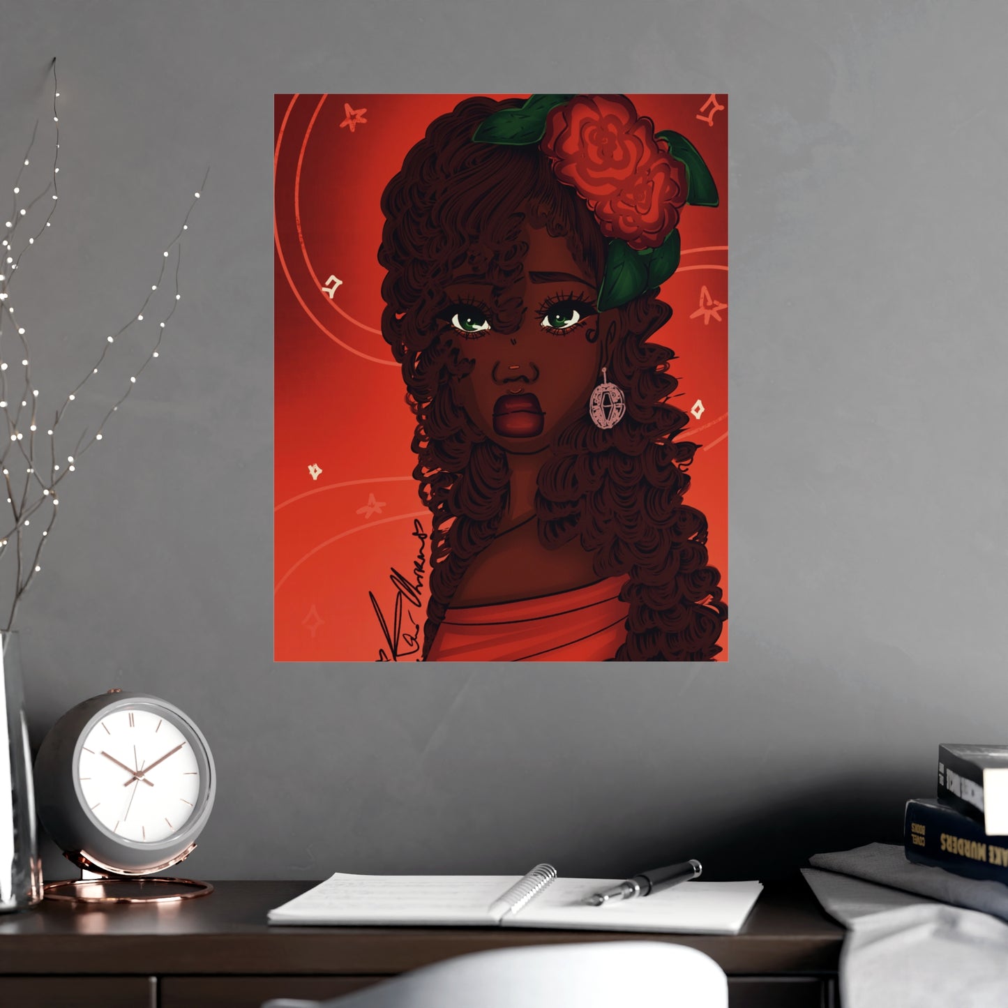 Vertical Matte Poster - Rose