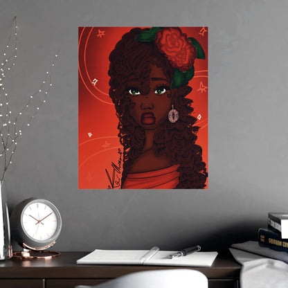 Vertical Matte Poster - Rose