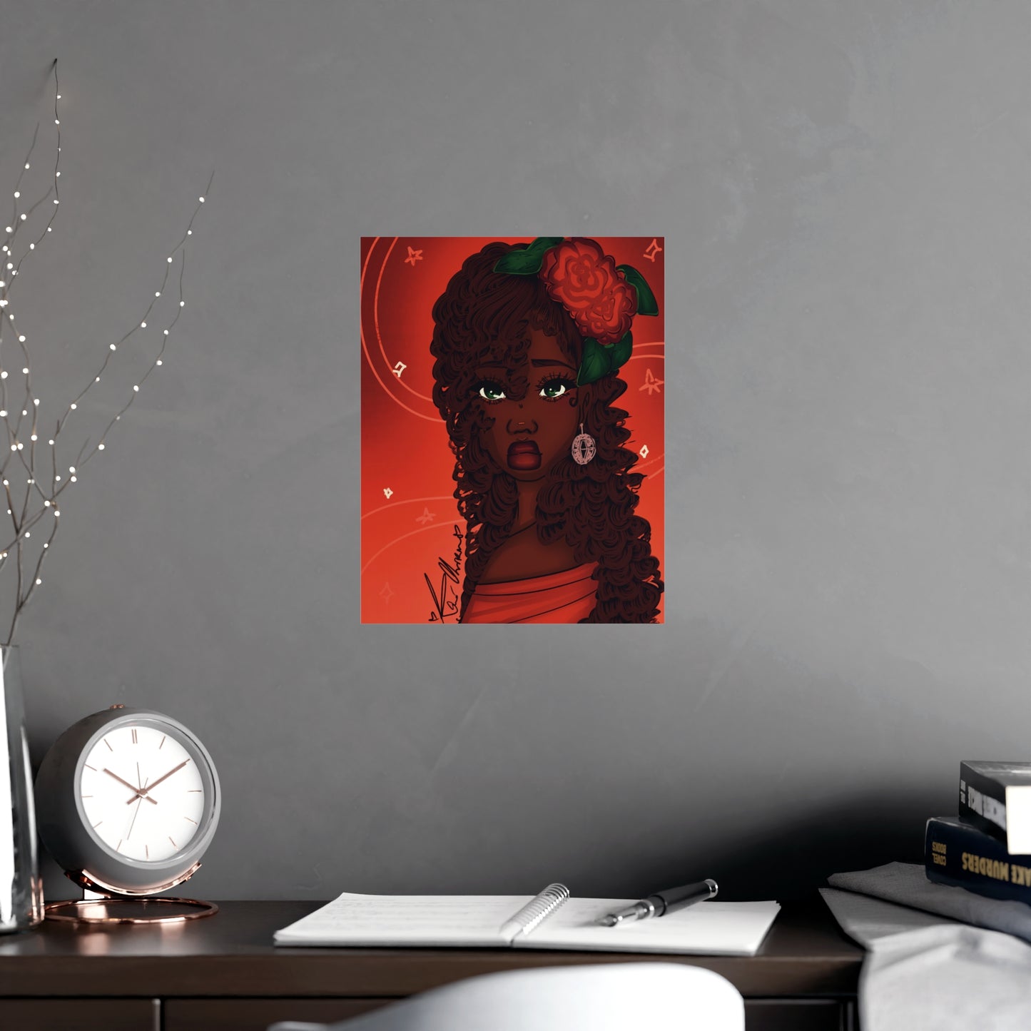 Vertical Matte Poster - Rose
