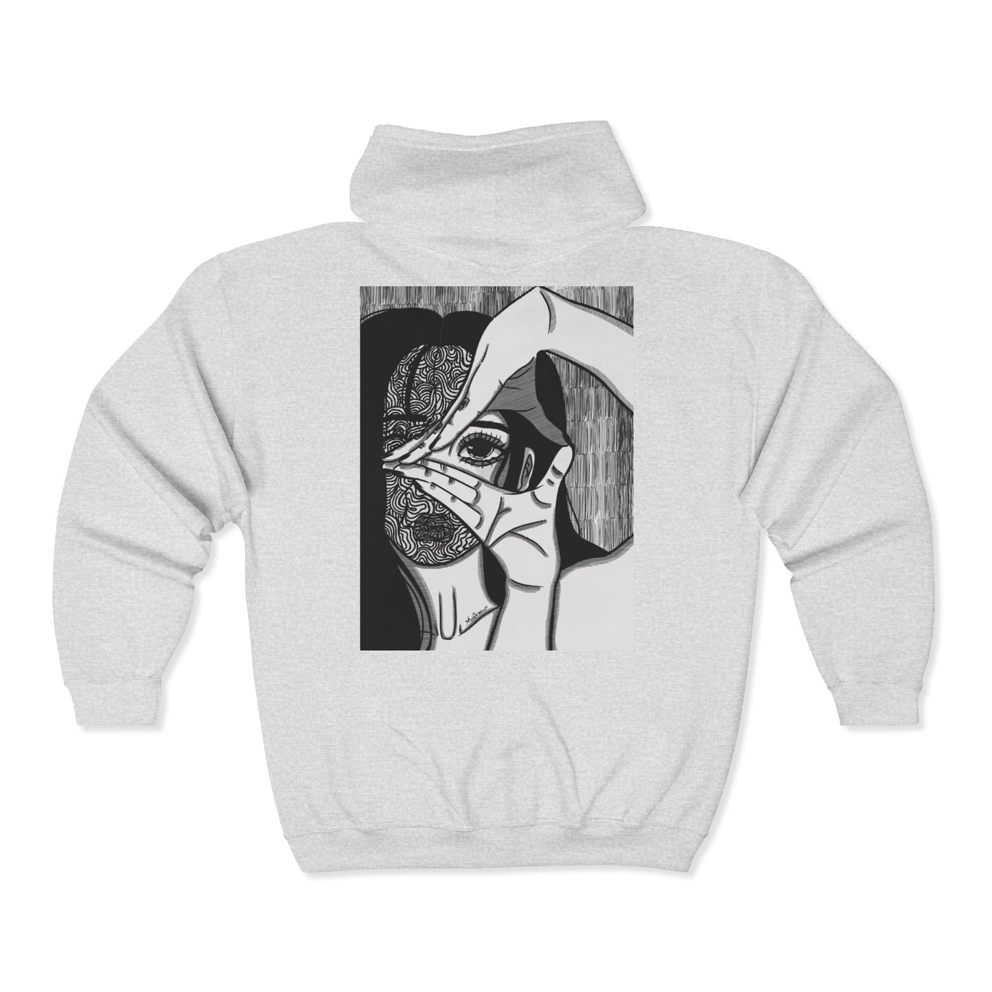 Unisex Zip Up Sweatshirt - Illusions