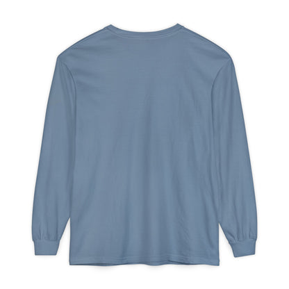 Unisex Garment-dyed Long Sleeve T-Shirt (Space)