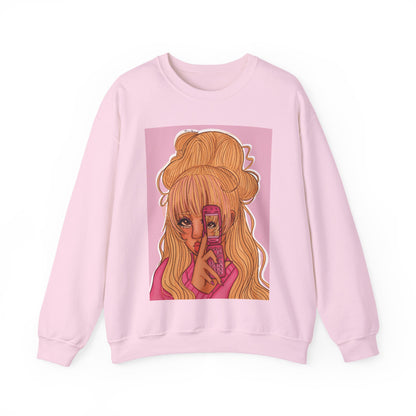 Unisex Heavy Blend™ Crewneck Sweatshirt (Pink 90’s Girl)