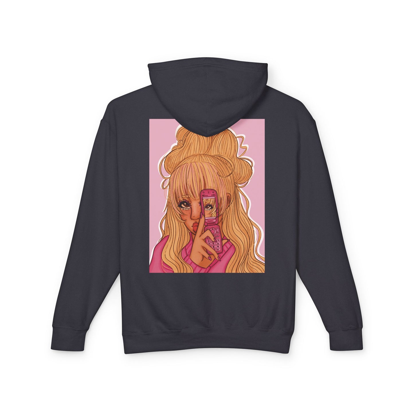 Unisex Lightweight Hooded Sweatshirt (Pink 90’s Girl)