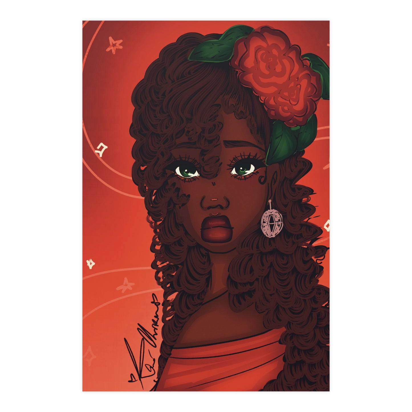 Vertical Matte Poster - Rose