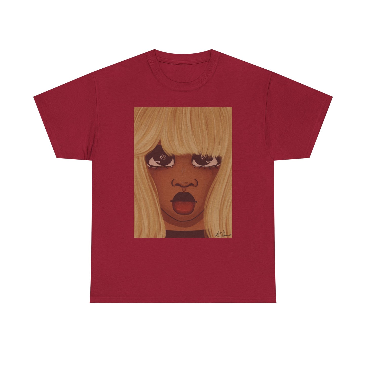 Unisex Heavy Cotton Tee (Heart Eyes)