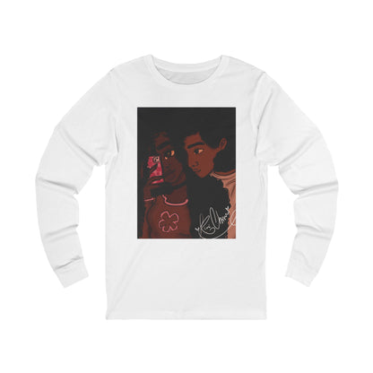Unisex Jersey Long Sleeve Tee (Black Love)
