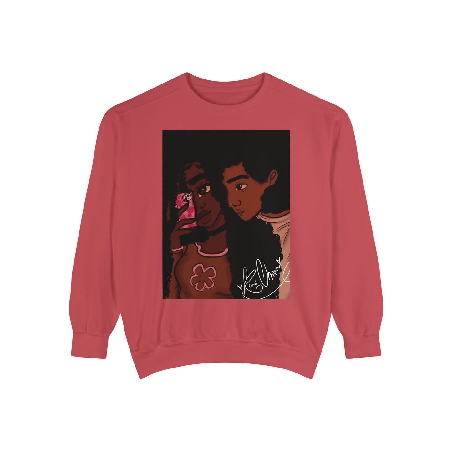 Unisex Garment-Dyed Sweatshirt (Black Love)