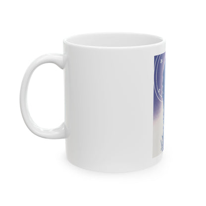 Ceramic Mug, (11oz, 15oz) - Blue Rose