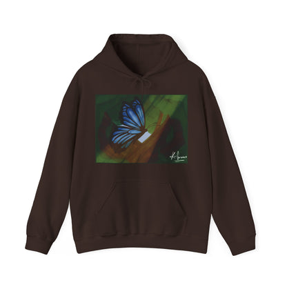 Unisex Heavy Blend™ Hooded Sweatshirt (Blue Butterfly V2)