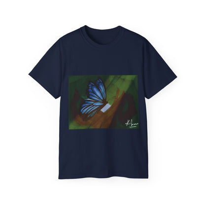 Unisex Ultra Cotton Tee (Blue Butterfly)