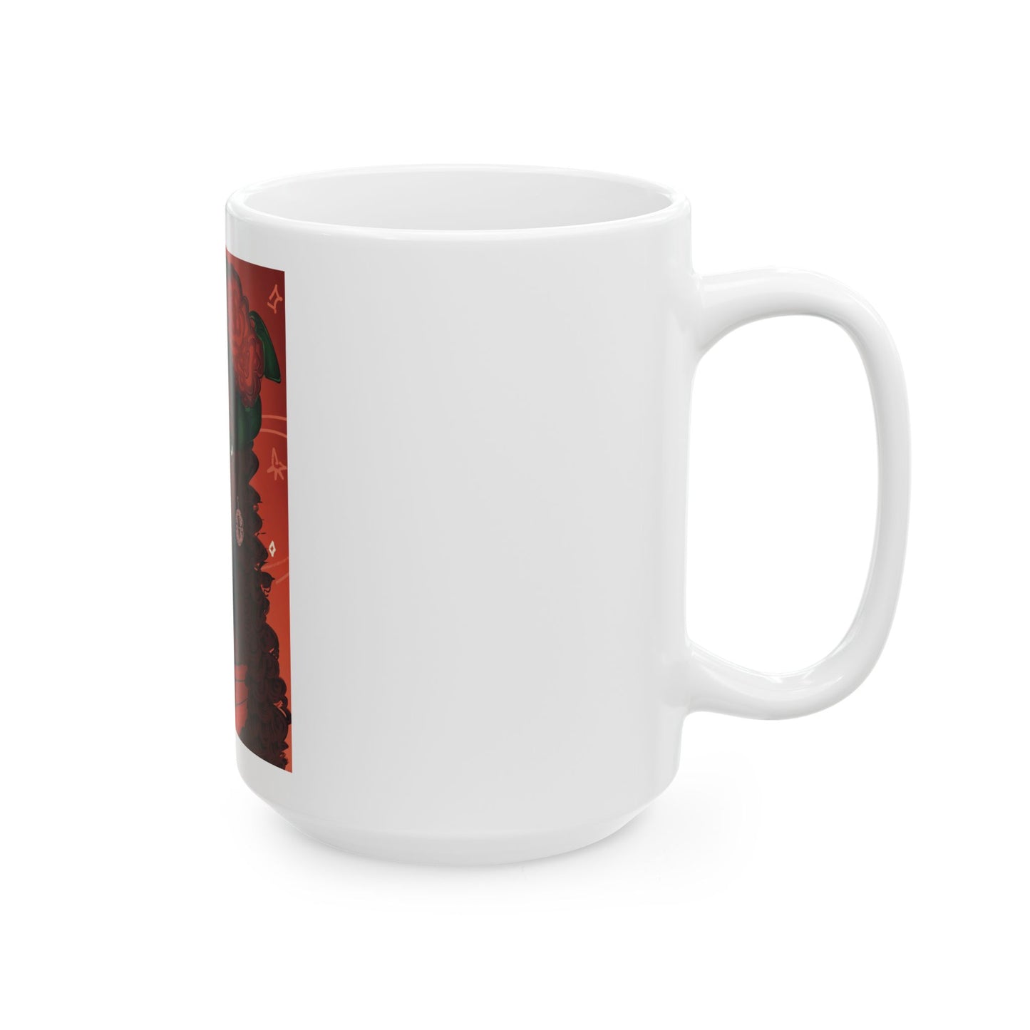 Ceramic Mug, (11oz, 15oz) - Rose
