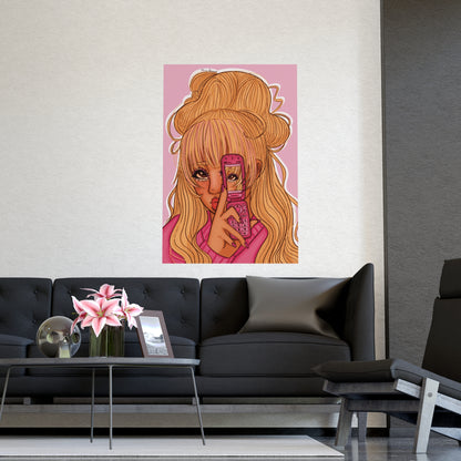 Vertical Matte Poster - Pink 90’s Girl