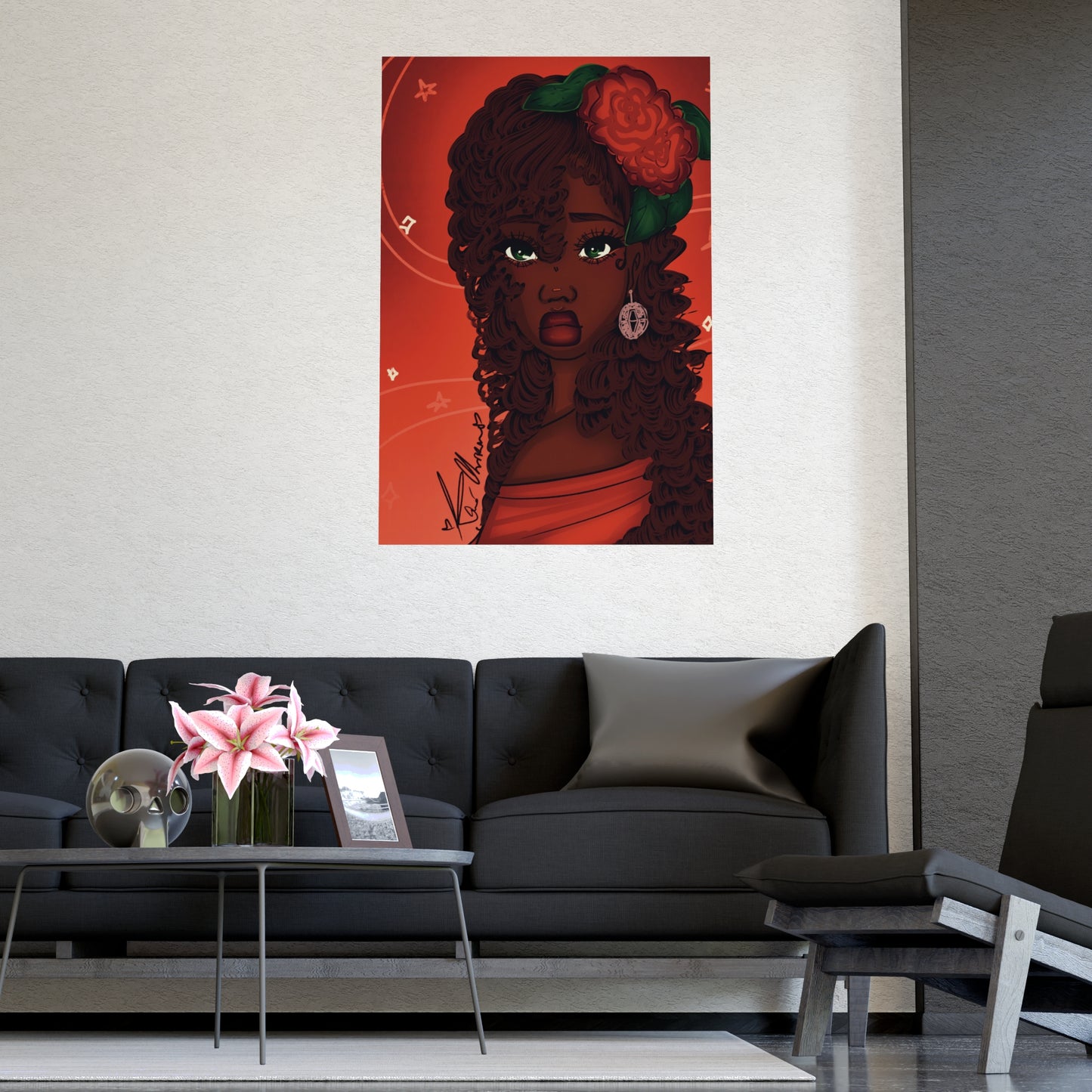 Vertical Matte Poster - Rose