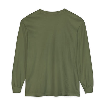 Unisex Garment-dyed Long Sleeve T-Shirt (Greene)