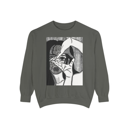 Unisex Garment-Dyed Sweatshirt (Illusions)