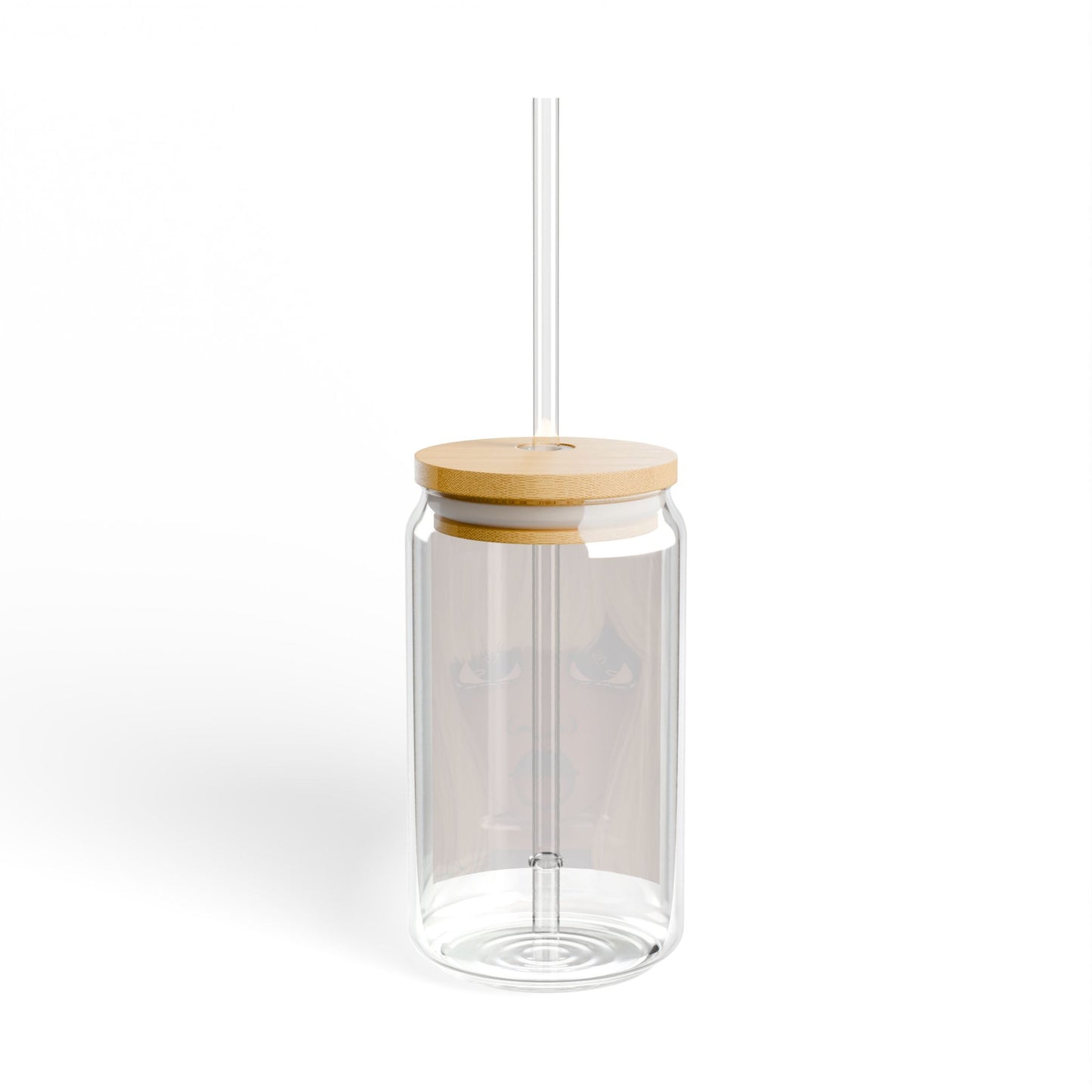 Sipper Glass, 16oz - Heart Eyes