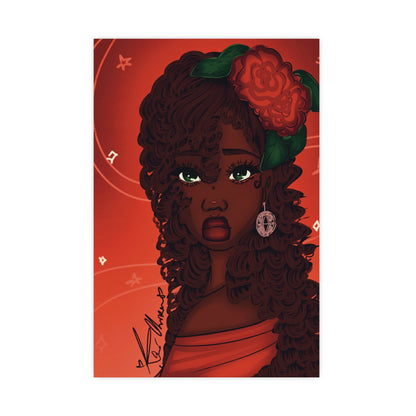 Vertical Matte Poster - Rose