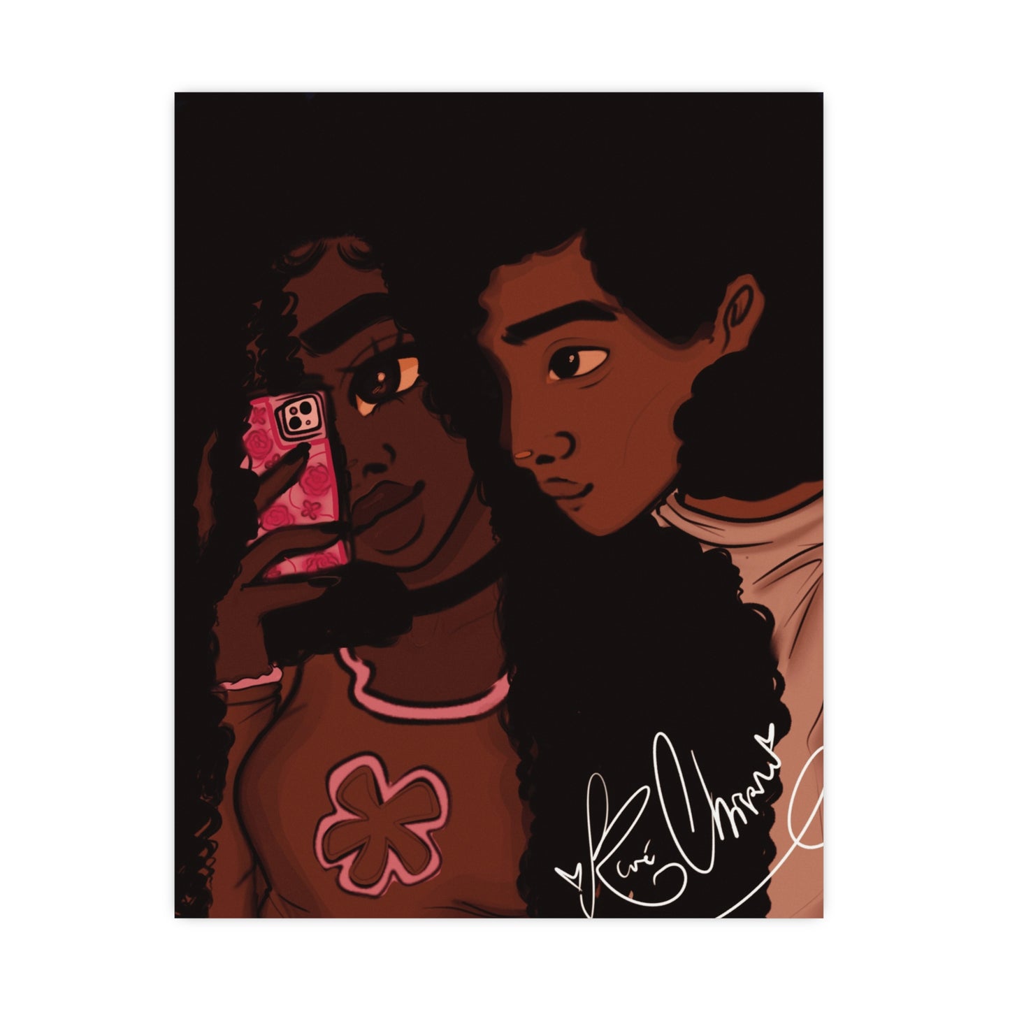 Vertical Matte Poster - Black Love