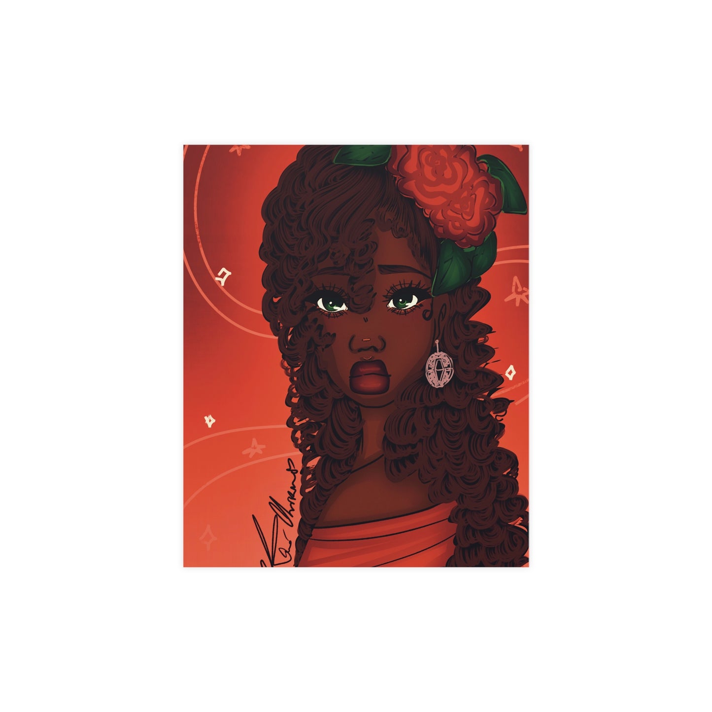Vertical Matte Poster - Rose