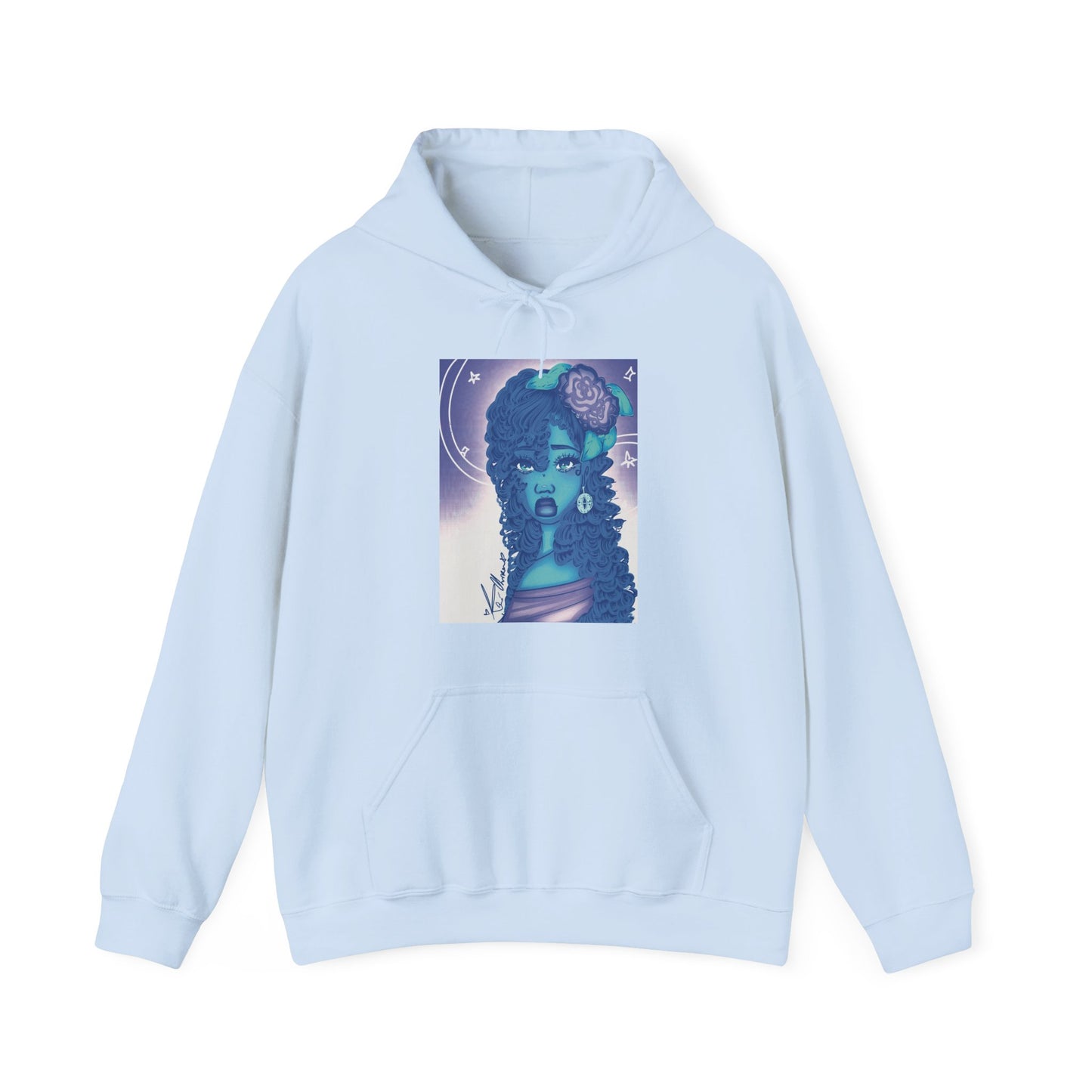 Unisex Heavy Blend™ Hooded Sweatshirt (Blue Rose V2)