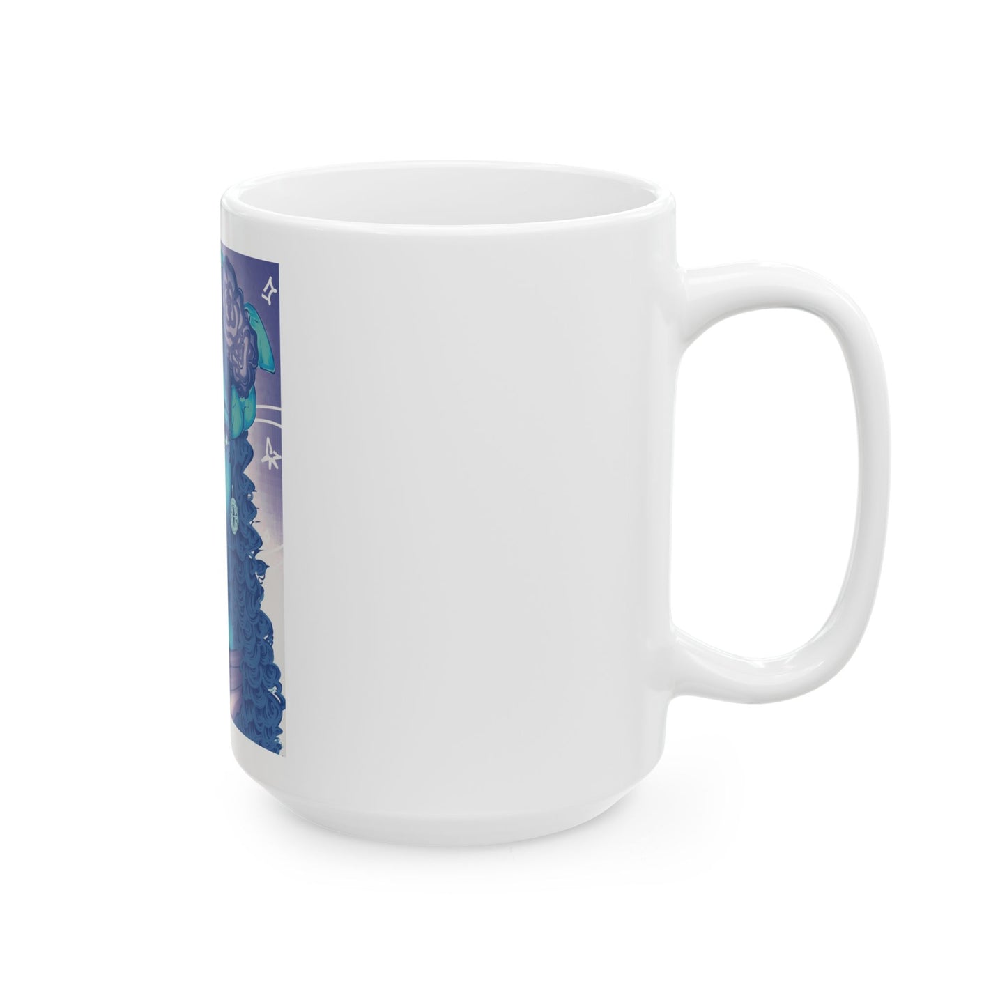 Ceramic Mug, (11oz, 15oz) - Blue Rose