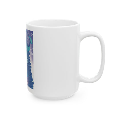 Ceramic Mug, (11oz, 15oz) - Blue Rose