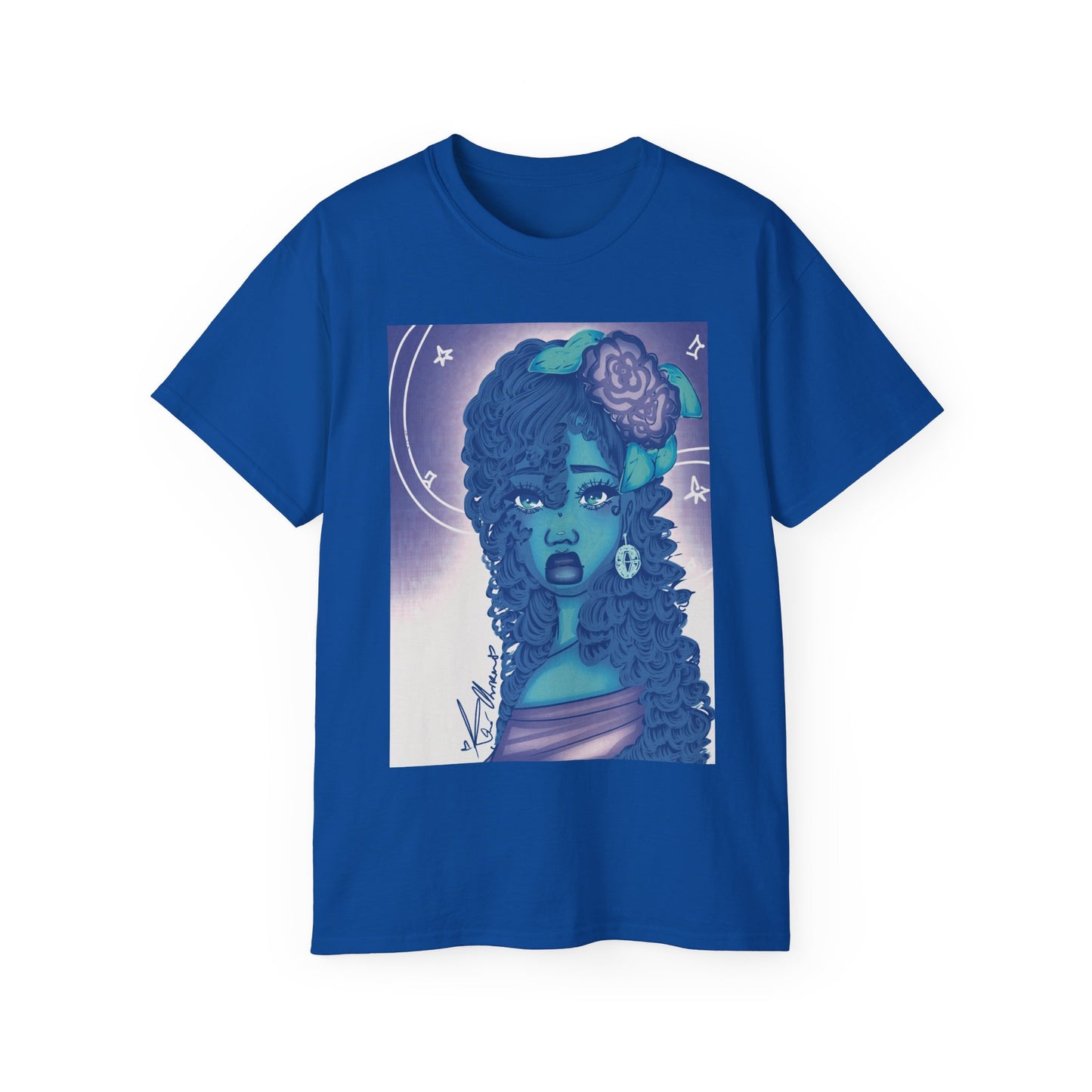 Unisex Ultra Cotton Tee (Blue Rose)