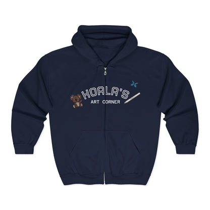 Unisex Heavy Blend™ Full Zip Hooded Sweatshirt (Blue Butterfly V2)