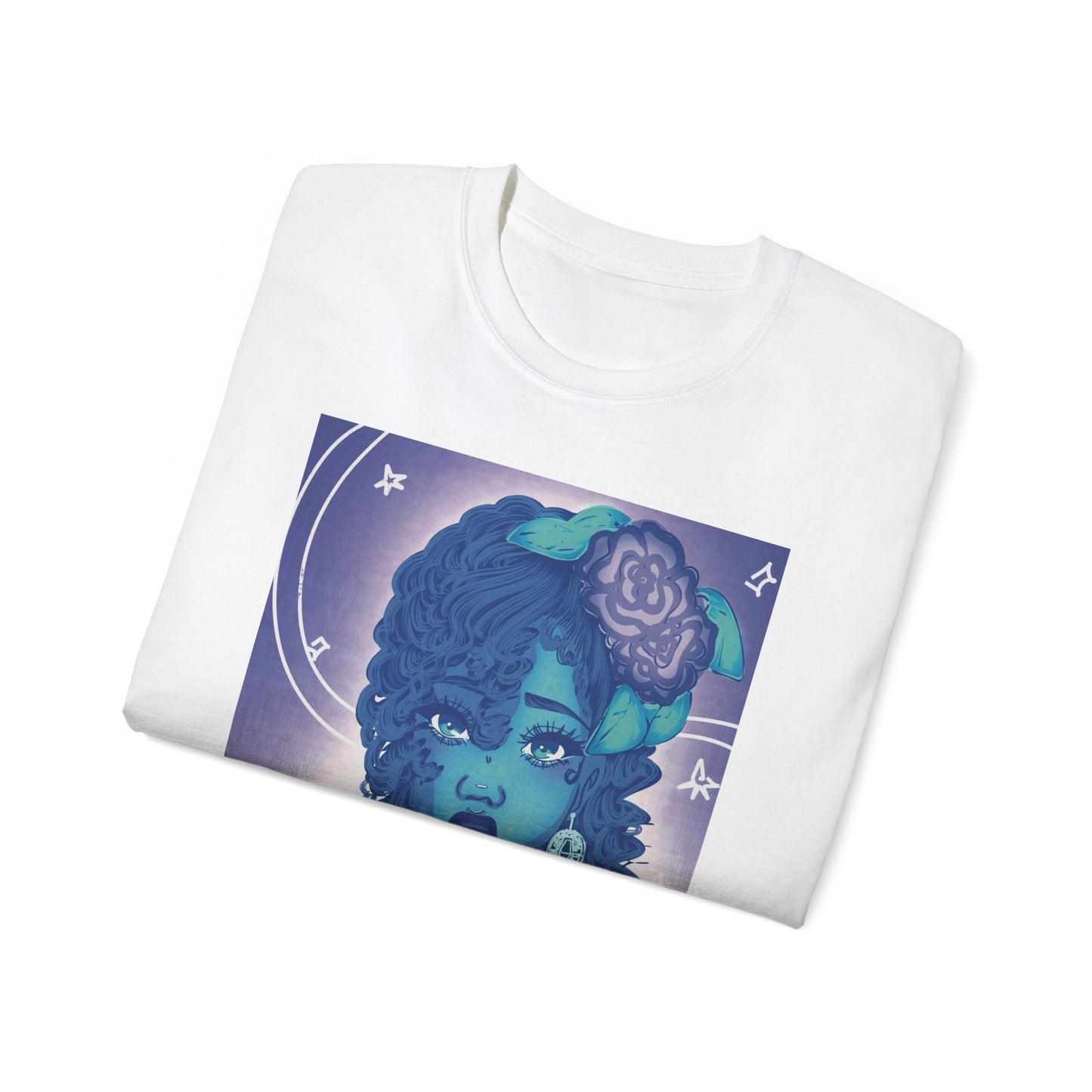 Unisex Ultra Cotton Tee (Blue Rose)
