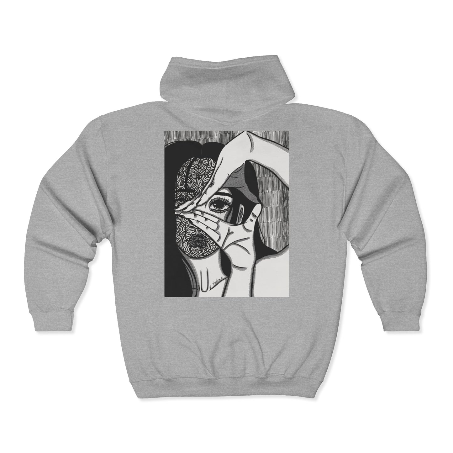 Unisex Heavy Blend™ Full Zip Hooded Sweatshirt (Illusions)