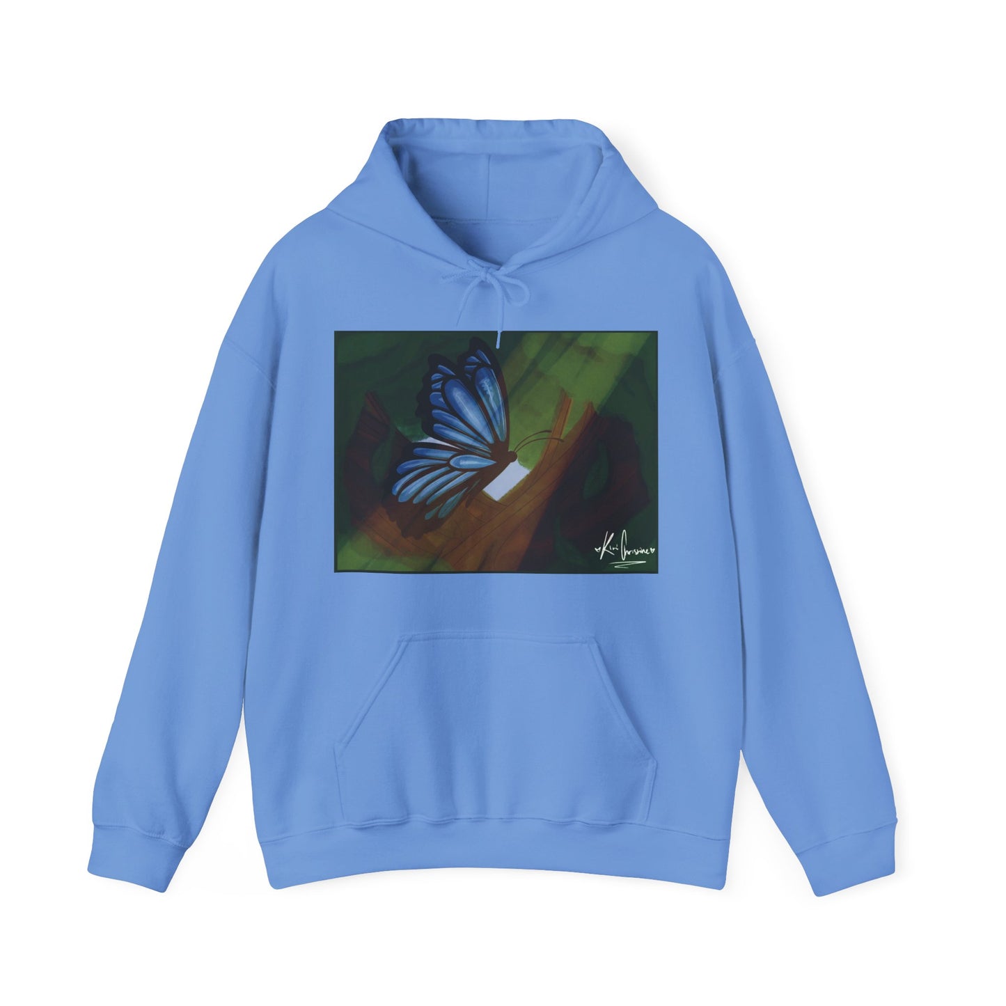 Unisex Heavy Blend™ Hooded Sweatshirt (Blue Butterfly V2)