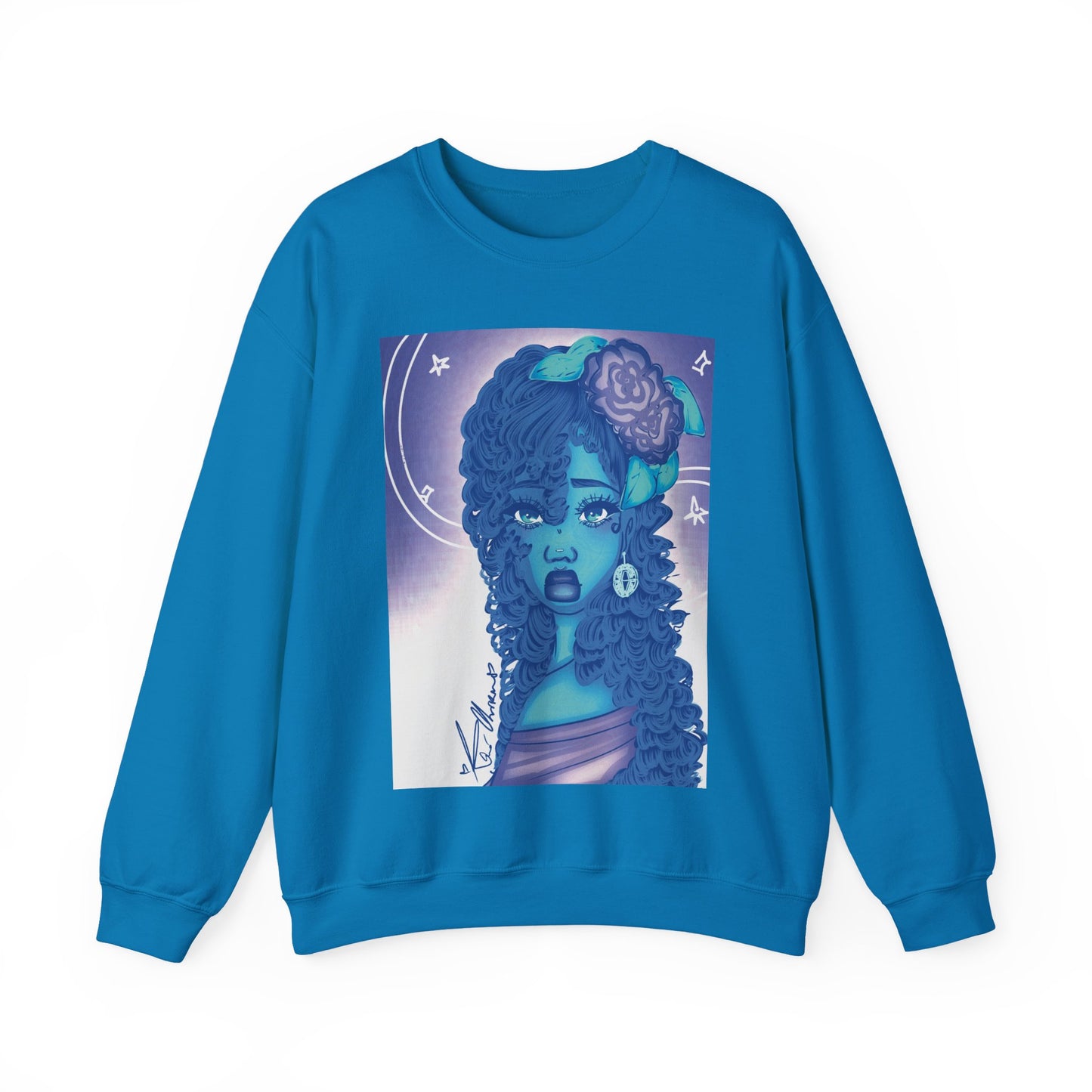 Unisex Heavy Blend™ Crewneck Sweatshirt (Blue Rose)